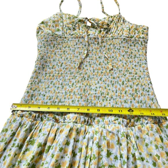 Free People Lavender Daze Floral Smocked Midi Dress Size S Boho - Picture 4 of 9